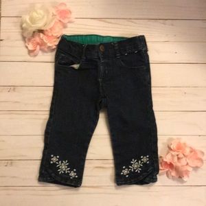 Toddler jeans with floral detailing